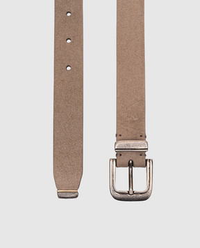 Brunello Cucinelli Бежевый замшевый ремень MAUGP259