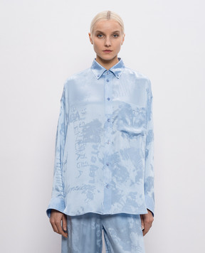 Balenciaga Блакитна блуза із шовку 850978TTN10