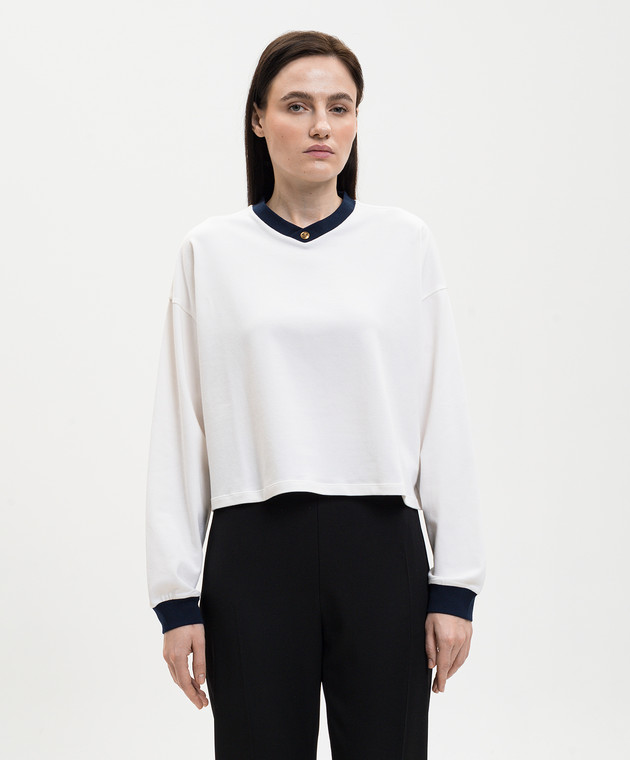 Versace Белый лонгслив с эмблемой 10245091A17894 изображение 3