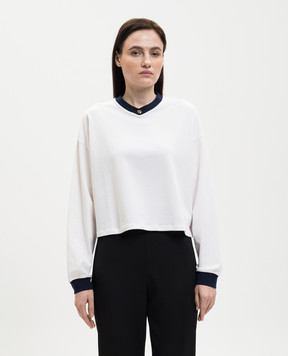 Versace Білий лонгслів з емблемою 10245091A17894