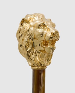 Pasotti Золотой рожок с ручкой в виде льва PFPEXXF100O