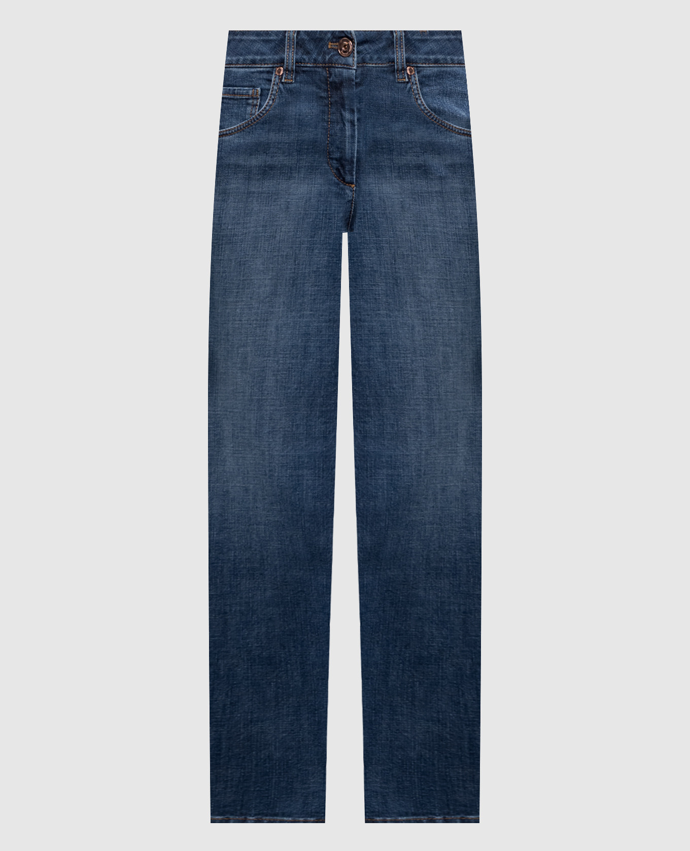 

Синие джинсы с патчем, Синий, Зауженные джинсы