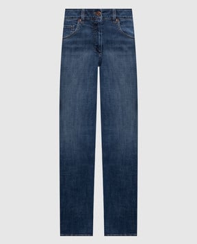 Brunello Cucinelli Сині джинси з патчем MB065P5679