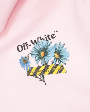 Off-White Дитяче рожеве худі з квітковим принтом 44GBB002S26F002