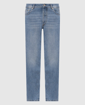 Brunello Cucinelli Голубые джинсы с вышивкой эмблемы M283PD3210