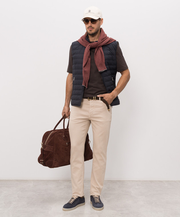 Brunello Cucinelli Коричнева футболка M0B138440 зображення 2