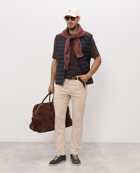Brunello Cucinelli Коричневая футболка M0B138440