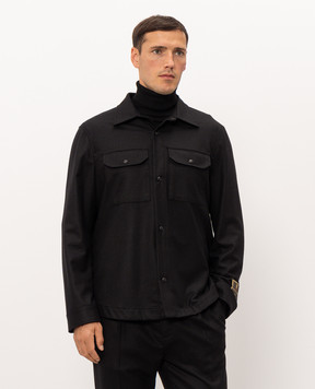 Cashmere&Whiskey Чорна сорочка з вовни та кашеміру 07687R0775
