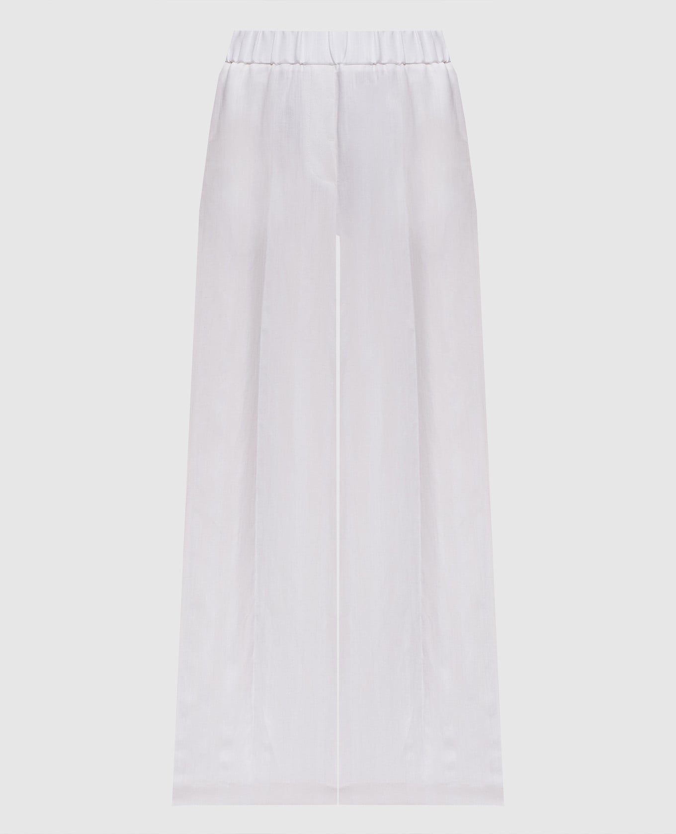 Белые брюки с льном