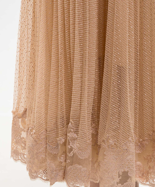 Ermanno Scervino Бежева спідниця з мереживом D482O756FDUJP зображення 5