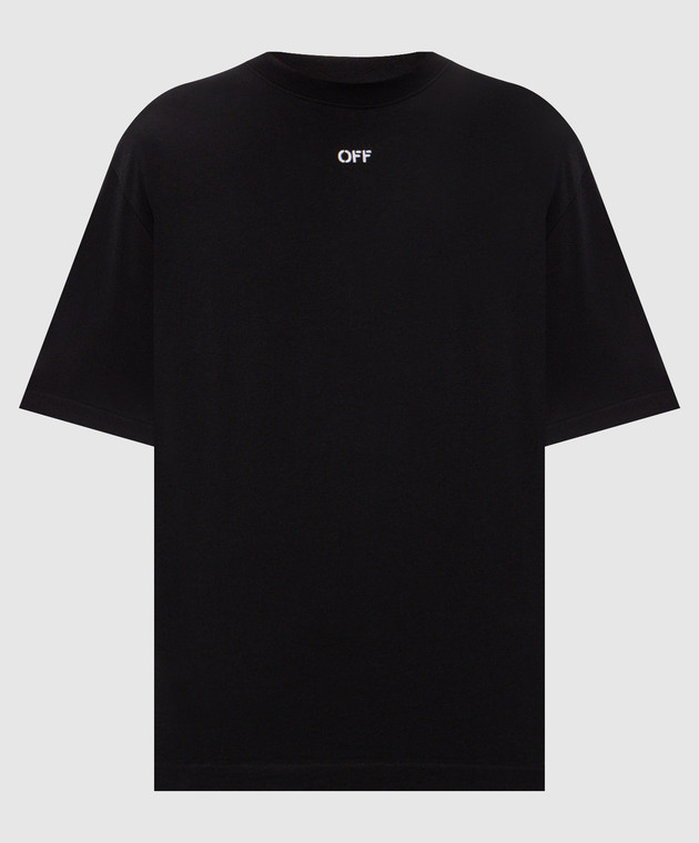 Off-White Черная футболка Scribble Narciso 44MAA120F26J017