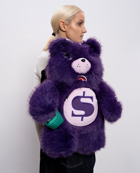 Sprayground Дитячий фіолетовий рюкзак MONEYBEAR FUR CRAY PURP 910B8181NSZ