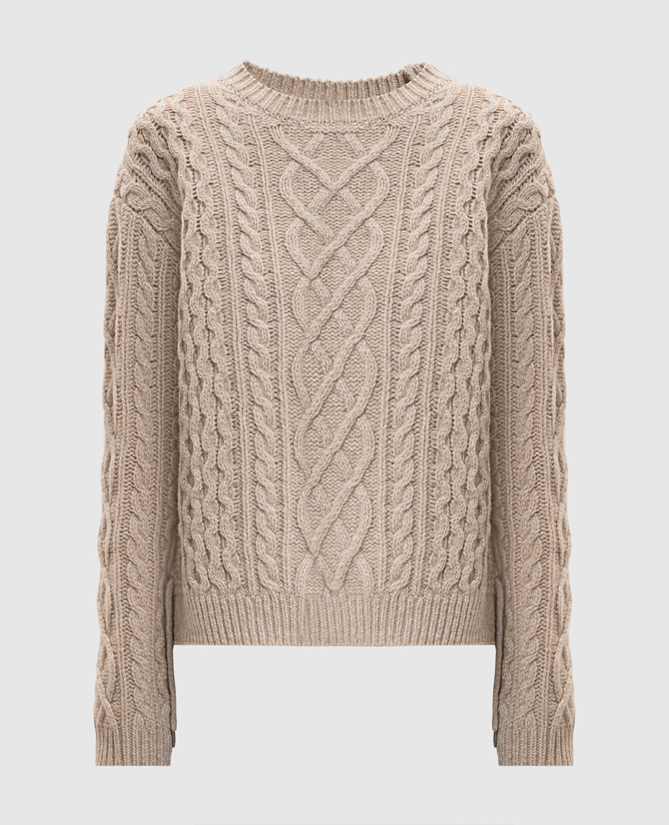 

Бежевый свитер из шерсти в узор, Свитера