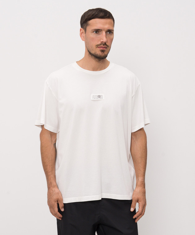 Maison Margiela MM6 Біла футболка з нашивкою SH0GC0071M20258 зображення 3