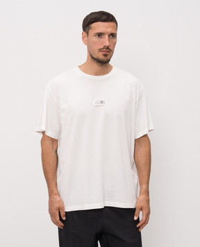 Maison Margiela MM6 Біла футболка з нашивкою SH0GC0071M20258