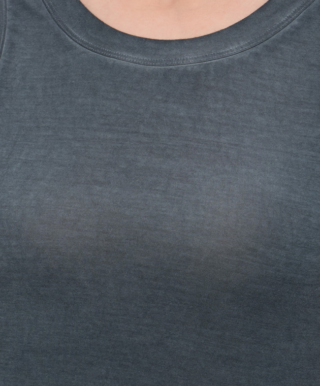 UMA WANG Синя майка Ti UW1030 зображення 5