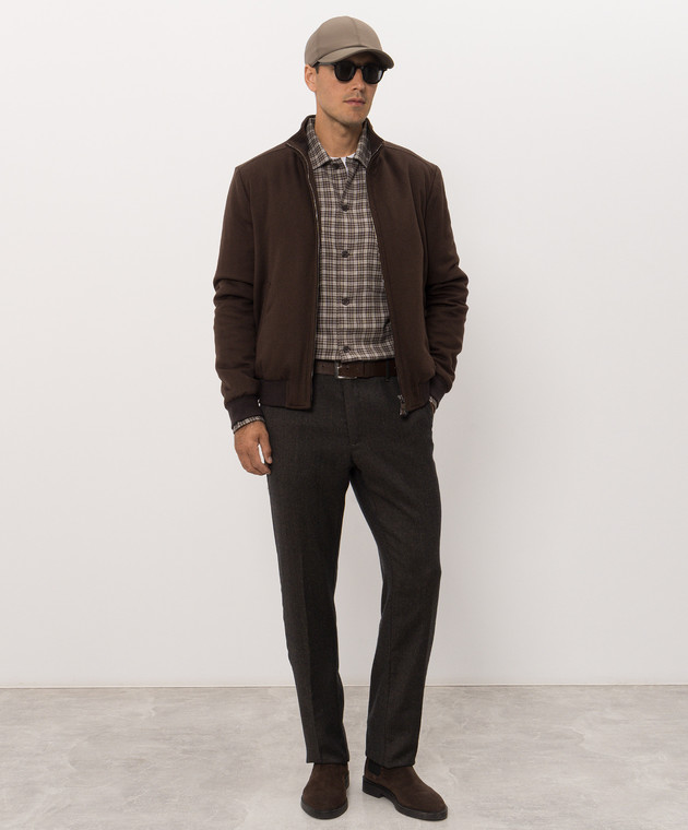 Stefano Ricci Коричневые брюки из шерсти M8T63B0010T6054 изображение 2