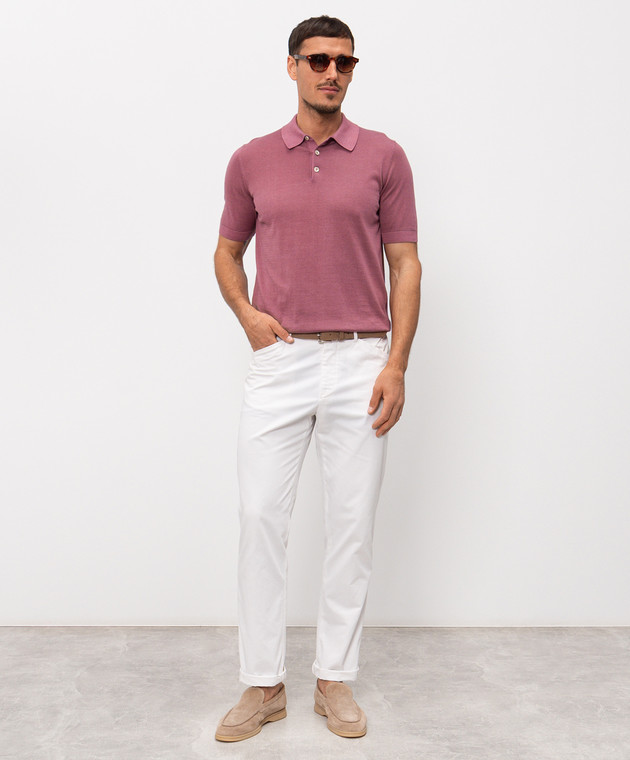 Cashmere&Whiskey Рожеве поло з бавовни M54268052 зображення 2