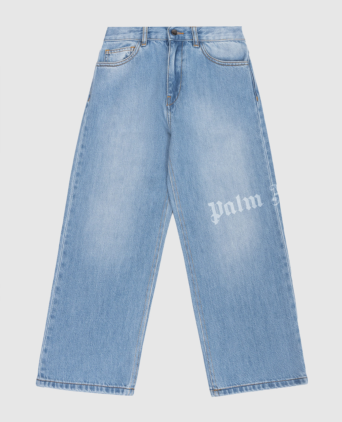 

Детские синие джинсы с эффектом потертости, Синий, Джинсы