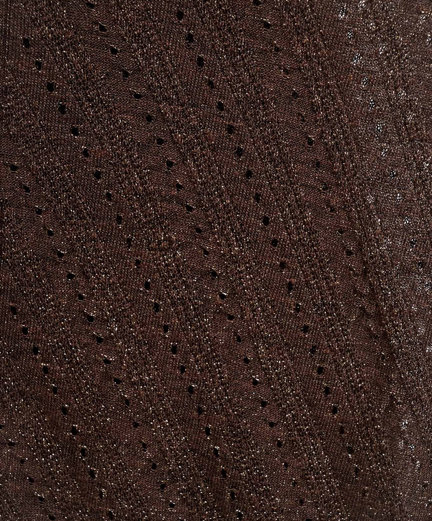 Twinset Коричнева сукня з льоном з люрексом 261TT3213 зображення 4