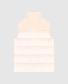 Moncler ENFANT Бежевый пуховый жилет Merek Teddy L29541A0004489BBG
