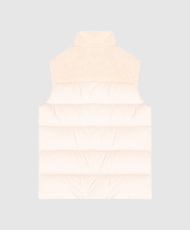 Moncler ENFANT Бежевый пуховый жилет Merek Teddy L29541A0004489BBG изображение 2