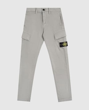 Stone Island Детские серые джогеры с логотипом K2S163100003S00124