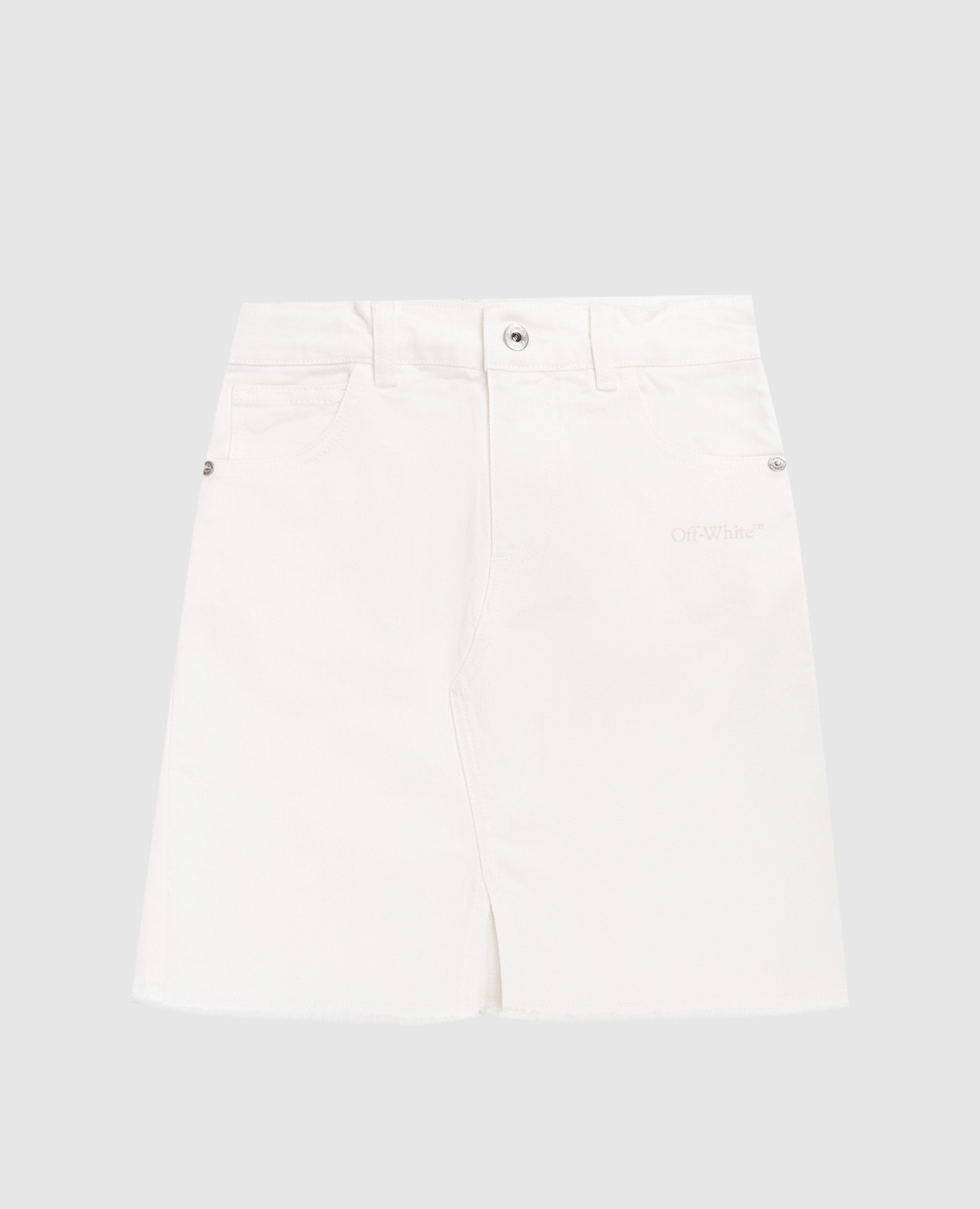 Детская джинсовая юбка с принтом логотипа