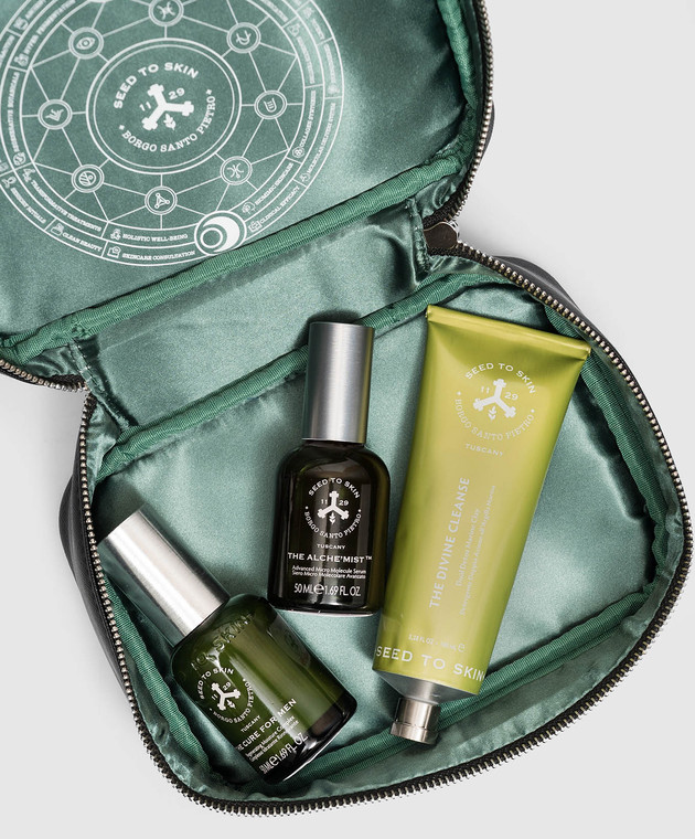Seed to Skin Набор по уходу за лицом Green Ritual Kit в косметичке SL1067 изображение 3