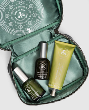 Seed to Skin Набор по уходу за лицом Green Ritual Kit в косметичке SL1067