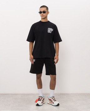 Off-White Чорна футболка з принтом Arrow 44MAA120F26J00Y