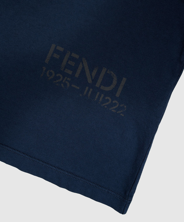 Fendi Дитяча синя футболка з принтом JUI222B1LF зображення 3