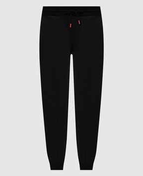 Kiton Чорні джогери із шовком UMK0869