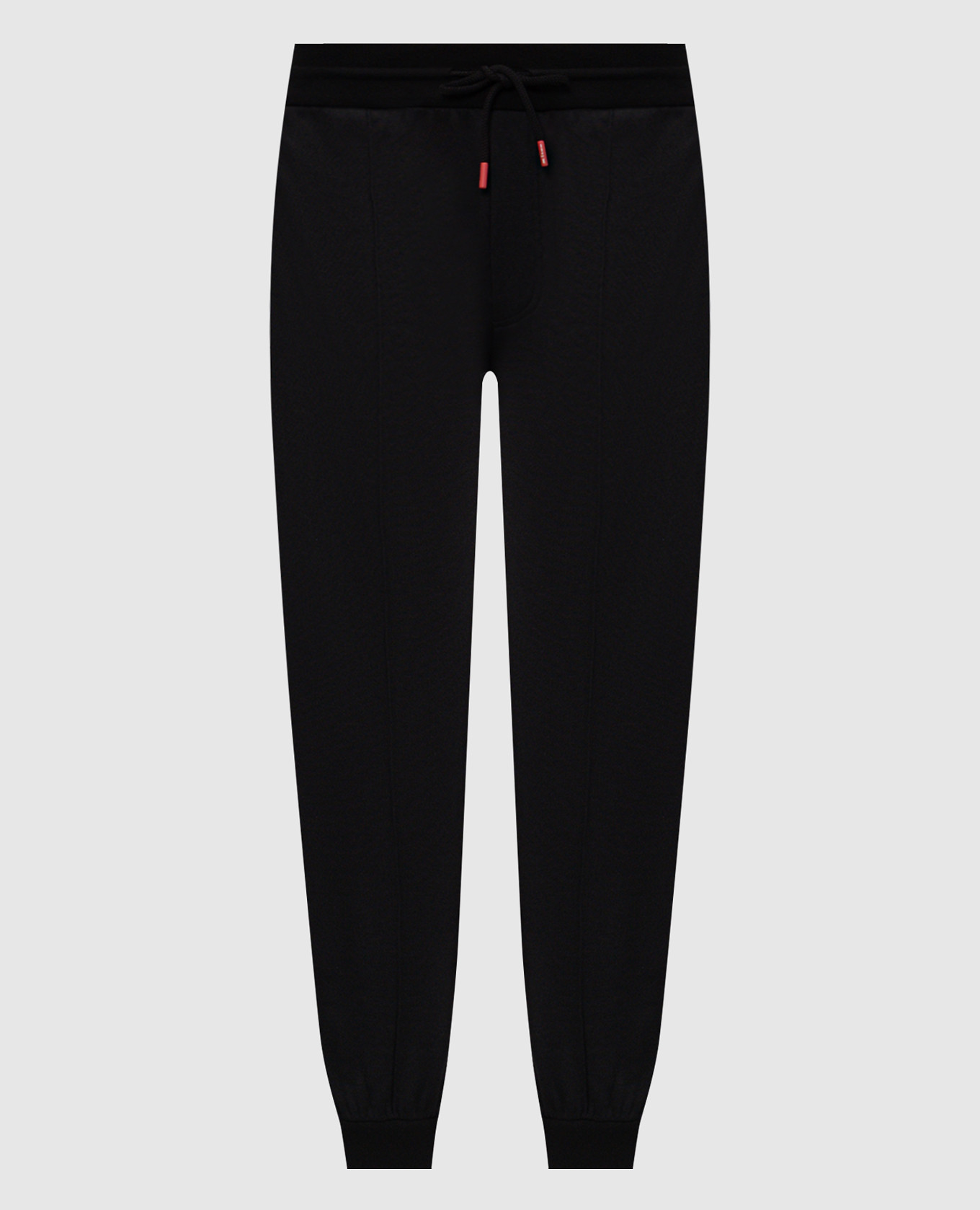 

Черные джоггеры с шелком, Черный, Брюки джоггеры