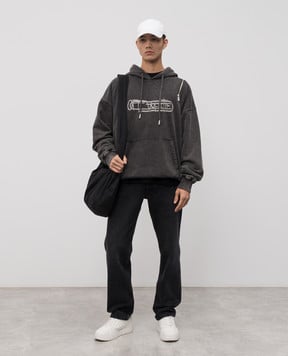 Off-White Серые худи Paperclip 44MBB12HF5F002