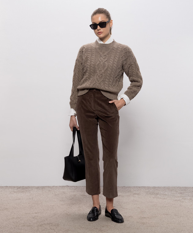 Max Mara Weekend Коричневі вельветові штани MARRUCA WKDMARRUCA зображення 2
