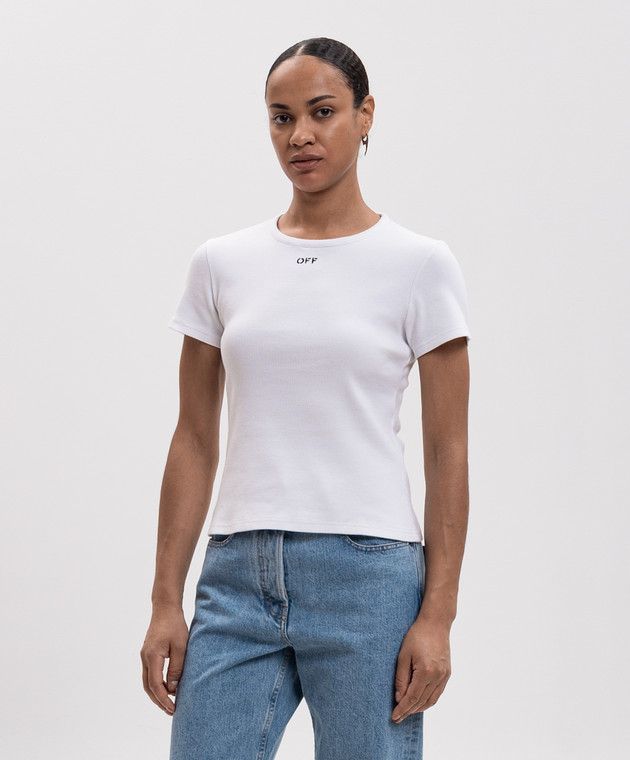 Off-White Біла футболка 2FA00679T зображення 3