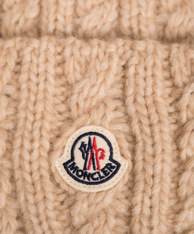 Moncler Бежева шапка з вовною альпаки L20933B00031N0403 зображення 4