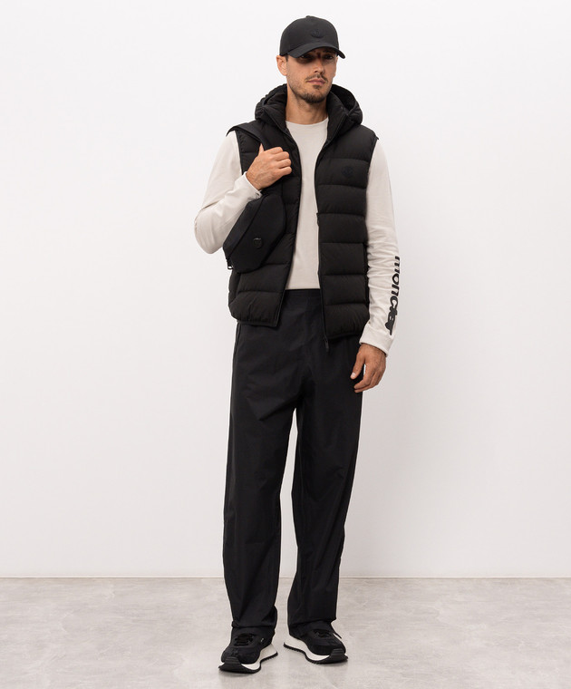 Moncler Черный пуховый жилет Arinella L20911A00092599KJ изображение 2