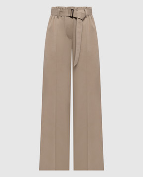 Brunello Cucinelli Бежевые брюки с цепочкой мониль MP141P9275