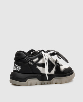 Off-White Чорні шкіряні кросівки OOO Chunky OF05743001