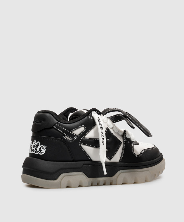 Off-White Чорні шкіряні кросівки OOO Chunky OF05743001 зображення 3
