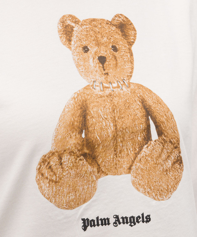 Palm Angels Футболка Bear цвета айвори PWAA079S26JER006 изображение 5