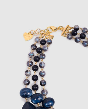 Grefi Синие многослойные бусы Brividi 74913