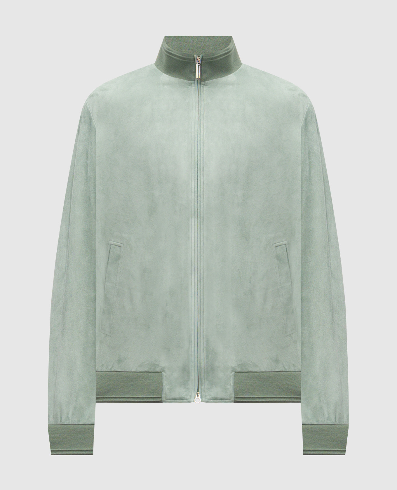 Зеленая замшевая куртка