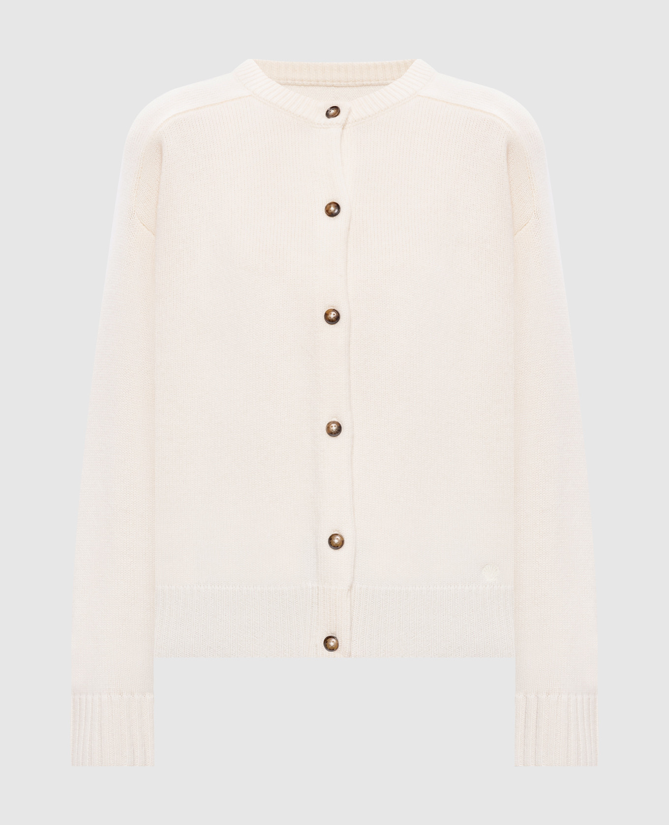 

Кардиган AIDAR цвета айвори из шерсти и кашемира, Бежевый, Кардиганы