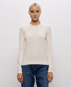 Max Mara Weekend Джемпер SICILIA кольору айворі з шовком та вовною WKDSICILIA
