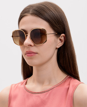 Tom Ford Золотые очки SOFIA FT1349