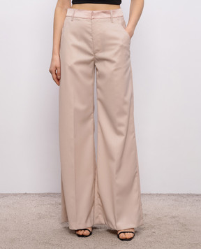 Dondup Бежевые брюки клеш с шерстью DP802SWFH188DXXX