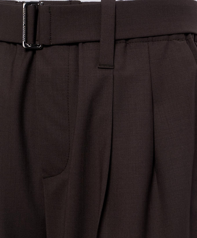 Brunello Cucinelli Коричневые брюки с шерстью MPW07P8995 изображение 5